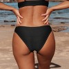 Women's Ribbed Low Waisted Bikini Bottom Swimsuit - Cupshe - 3 of 4