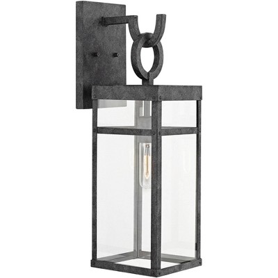 Hinkley Porter 22" High Aged Zinc Outdoor Wall Light