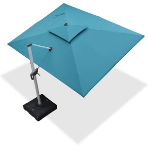 PURPLE LEAF 9' X 12' Patio Umbrella Outdoor Rectangle Umbrella Silvery Cantilever Outdoor Umbrella for Garden Deck Pool Patio - 1 of 4