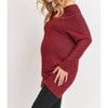 Women's Rayon Rich Hacci Brushed Maternity Long Sleeve Tunic - Hello Miz - 2 of 4