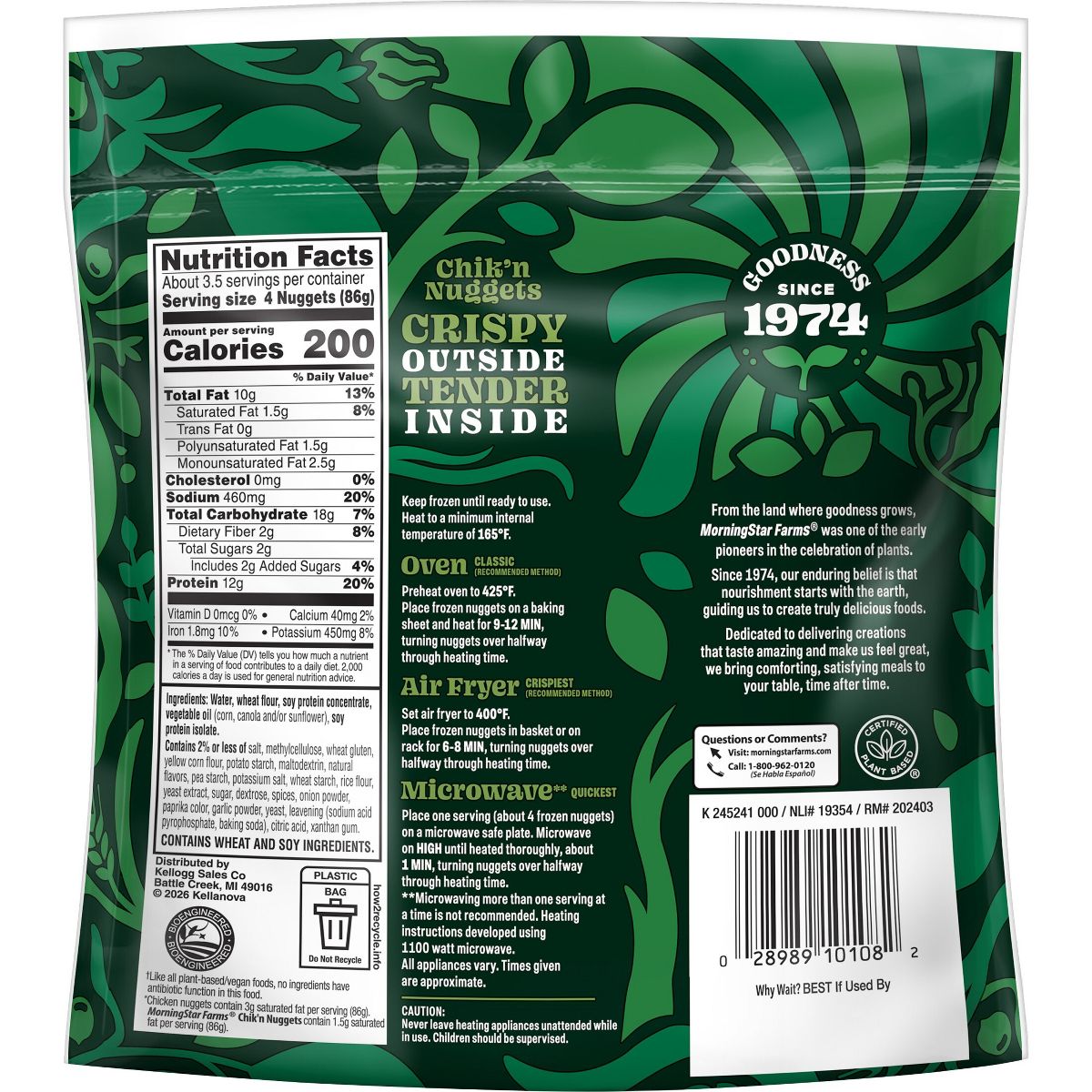 MorningStar Farms Frozen Plant-Based Chik'n Nuggets Original - 10.5oz - thumbnail 2