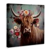 Stupell Industries Cow with Vintage Florals, 30" x 30" - 3 of 4