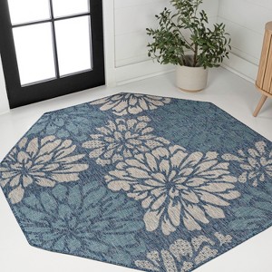 JONATHAN Y Zinnia Modern Floral Textured Weave Indoor/Outdoor Area Rug - 1 of 4