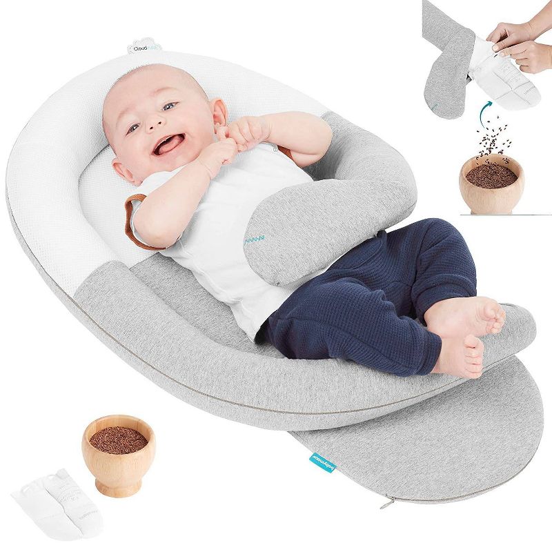 Babymoov CloudNest Organic Anti-Colic Newborn Infant Seat Lounger, 3 of 10