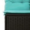 vidaXL 3 Piece Patio Sofa Set with Cushions Black Poly Rattan - 4 of 4