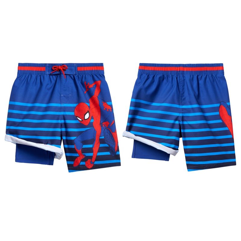 Marvel Spider-Man Compression Swim Trunks Bathing Suit UPF 50+ Quick Dry Toddler to Big Kid, 3 of 4