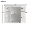 FURNIinspire Bathroom Storage Cabinets Mirror Cabinet Wall Mounted Storage Cabinet, Medicine Cabinet With 6 Open Shelves, White, 7.1"*35"*28.7" - 3 of 4