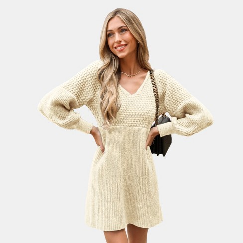 Women's Long Sleeve Honeycomb Knit Pullover Sweater - Cupshe : Target