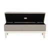 Nicbex 49" Storage Bench Modern Bright White Dye Bench for Entryway Bedroom - 4 of 4