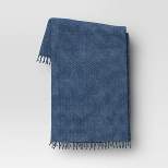 Basketweave Heathered Throw Blanket - Threshold™