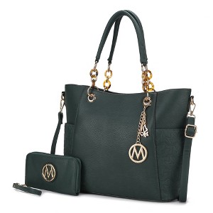 MKF Collection Merlina Embossed pockets Vegan Leather Women’s Tote Bag with Wallet by Mia K - 1 of 4
