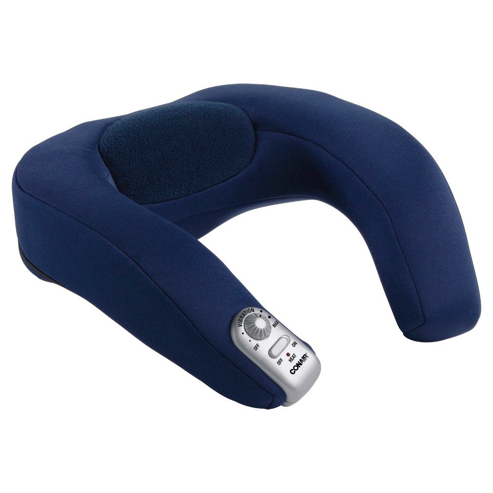 Conair Body Benefits Battery/AC Massaging Neck Rest with Heat, Blue
