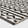 2'6"x4' Geometric Woven Accent Rug Black - Threshold™: Handmade Cotton Wool Jute Flat Pile Indoor Rug - 2 of 4
