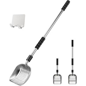 FAAYFIAN Metal Cat Litter Scoop ¨C Heavy-Duty Deep Shovel with Detachable Long Handle & Wide Sifting Slots - 1 of 4