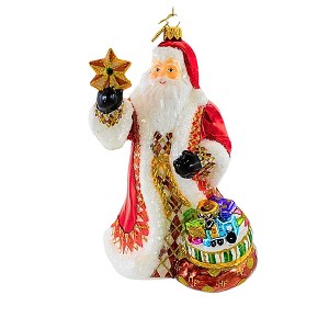 Huras Family 7.0 Inch Santa With The Star Numbered Collectable Series Tree Ornaments - 1 of 4