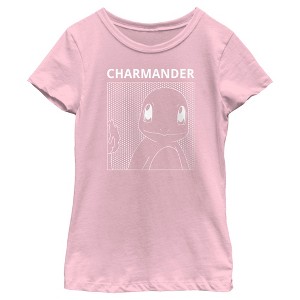 Girl's Pokemon Charmander Line Art T-Shirt - 1 of 4