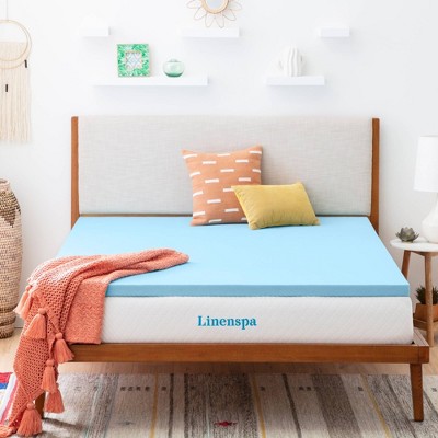 Twin Essentials Fast Response 2" Gel Memory Foam Mattress Topper - Linenspa