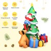 Costway 7 FT Inflatable Christmas Tree Santa Decor w/LED Lights Outdoor Yard Decoration - 3 of 4