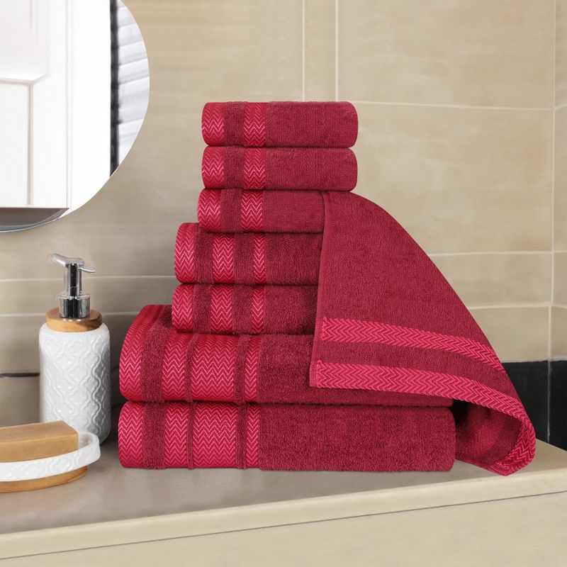 Cotton Medium Weight 8 Piece Bathroom Towel Set by Blue Nile Mills, 2 of 9