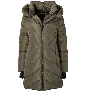 Sportoli Women's Winter Coat Down Alternative Hooded Long Vestee Puffer Jacket