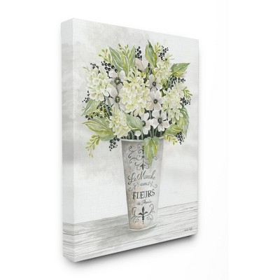 Stupell Industries French Floral Greenery Bouquet Parisian Charm Flowers