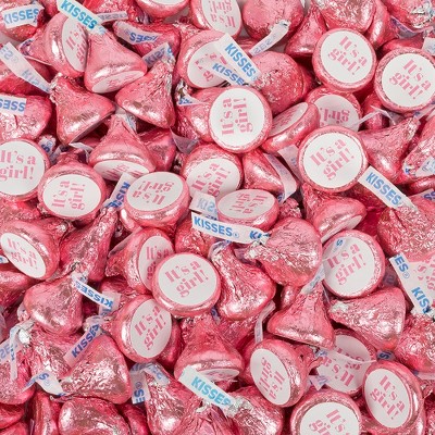 It's A Girl Hershey's Kisses Pink Candy Baby Shower Chocolate