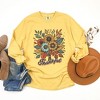 Simply Sage Market Women's Thankful Flowers Long Sleeve Garment Dyed Tee - 3 of 4