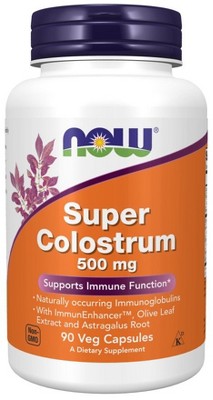 Super Colostrum 500mg by Now Foods  -  90 VegCap