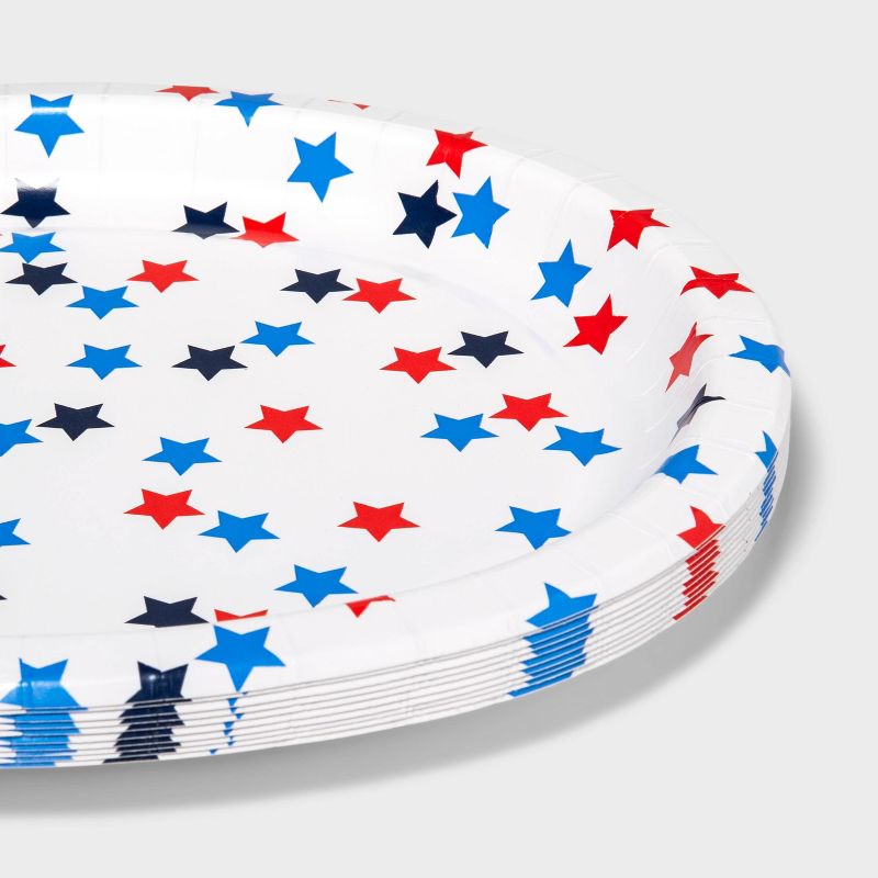 10ct Paper Oval Platter Stars Red/Blue - Sun Squad&#8482;, 3 of 4