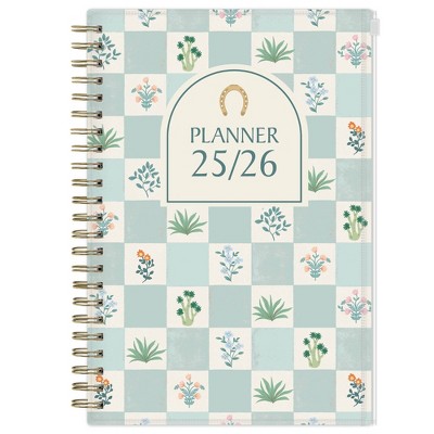 Blue Sky 5"x8" Weekly/Monthly Zip Pouch Wirebound Planner Printed Plants Regalia