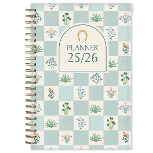 Blue Sky 5"x8" Weekly/Monthly Zip Pouch Wirebound Planner Printed Plants Regalia - 1 of 4