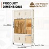 SEVOBAL Portable Wardrobe Kids Closet Storage Organizer Children's Wardrobe Closet Magnetic Doors Hanging Baby Cabinet, White, 93.4"*46"*40" - 3 of 4