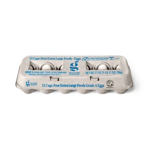 Cage-Free Extra Large White Fresh Grade A Eggs (CA SEFS Compliant) - 27oz/12ct - Good & Gather™ (Packaging May Vary) - 1 of 3