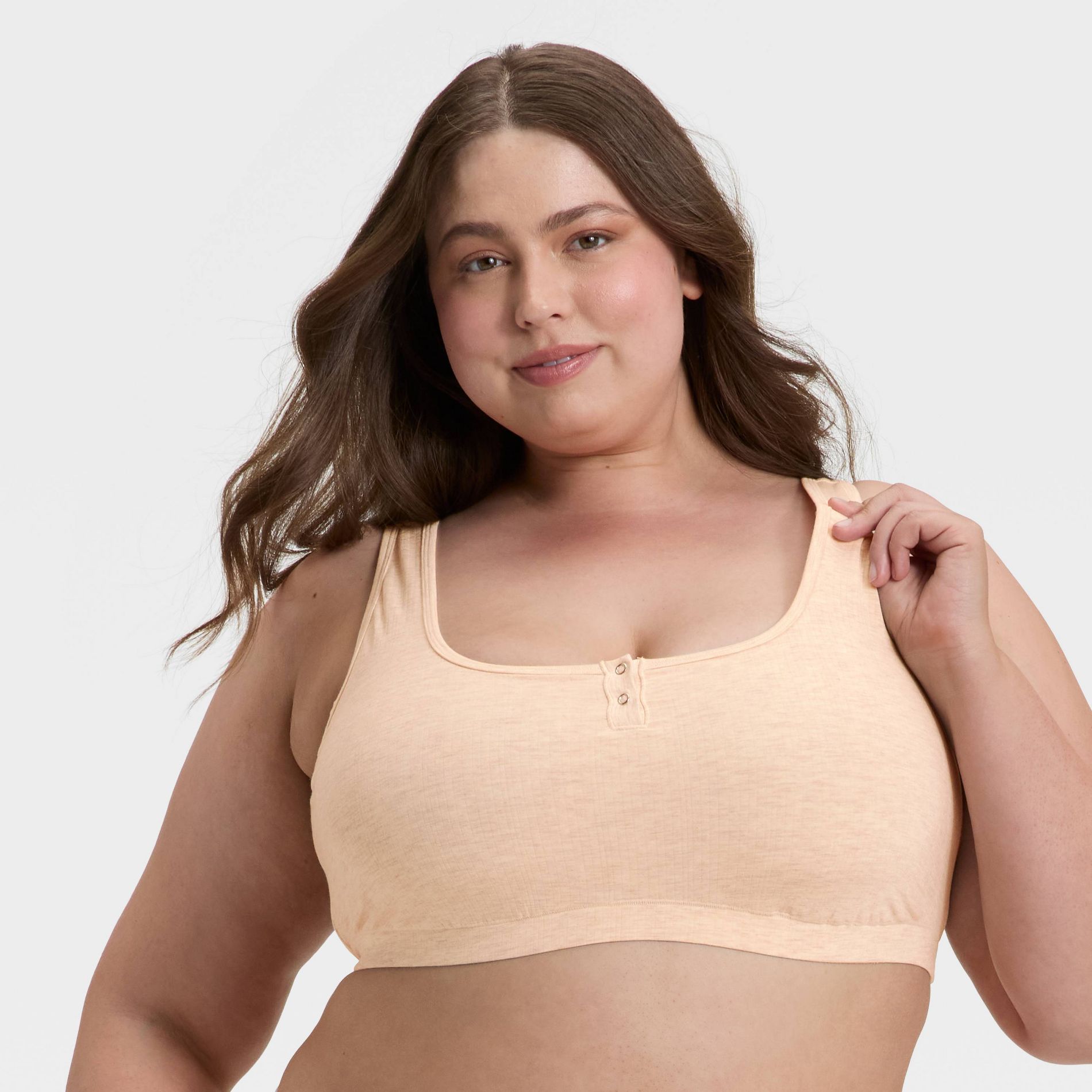 Women's Modal Blend Scoop Bralette - Auden™ Oatmeal L