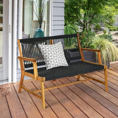 Grey bench garden hot sale