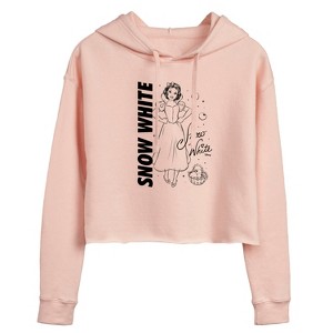 Women's - Disney - Autograph Snow White Cropped Graphic Hoodie - 1 of 2
