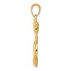 Black Bow Jewelry 14k Yellow Gold Admiralty Anchor with Rope Pendant - 2 of 4