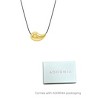 Adornia Tarnish Resistant 14k Gold Plated Adjustable Teardrop Black Chord Necklace - 3 of 4