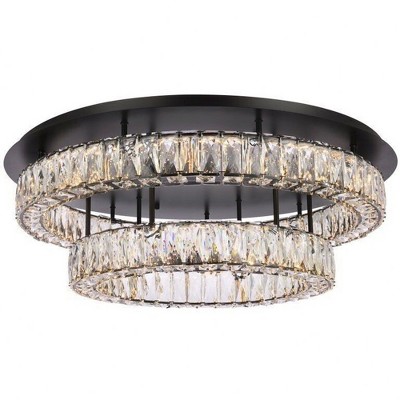 Elegant Lighting Monroe 2 - Light Flush Mount in  Black