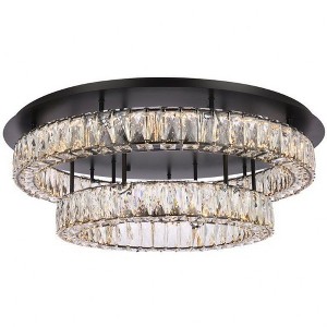 Elegant Lighting Monroe 2 - Light Flush Mount in  Black - 1 of 4