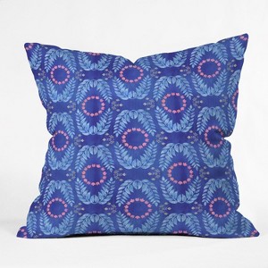 Schatzi Brown Unicorn Coordinate Square Throw Pillow Blue - Deny Designs, Size: Oversize Square