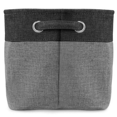 Sorbus Large Black and Gray Fabric Collapsible Storage Bins with Handles