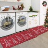 Christmas Red Kitchen Mat Sets of 2 Washable Runner Rug,17x29In+17x47In,Non Slip Non Shedding Kitchen Rug Decorative Runner Mats - 3 of 4