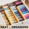 Set of 6 Bamboo Drawer Dividers , 4.65” High, Expandable Organizers for Clothing,Adjustable (12.5-17"  Sizes) - SpaceAid® - 3 of 4