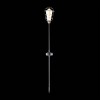 Set of 2 Outdoor Solar Powered Edison Bulb Garden LED Stakes Black - Alpine Corporation: Automatic, Weather-Resistant, Metal Body - 3 of 4