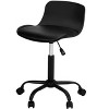 XIYUYEU Modern Office Desk Chair with Wheels and Lumbar Support Comfy Armlees Vanity Rolling Task Chair for Adult, Student - 4 of 4