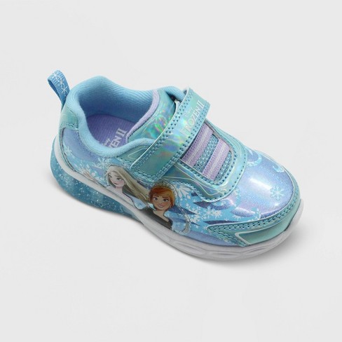 Blue/white Size 12 Light Up Disney Frozen Sneaker Toddler Girl's Shoes 