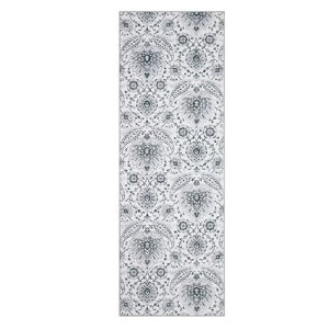 Washable Vintage Floral Print Living Room Rugs, Retro Accent Non Slip Large Carpet for Bedroom Home Office - 1 of 4