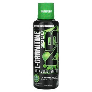 NutraBio LeanShots L-Carnitine 3000, Green Apple, 16 fl oz (473 ml) - 1 of 4