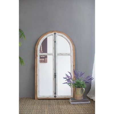 VYNXARIA 27.5"*3"*48" Arch Wood Wall Mirror